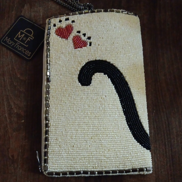 Beaded Cat Design Crossbody Bag - Picture 3 of 5